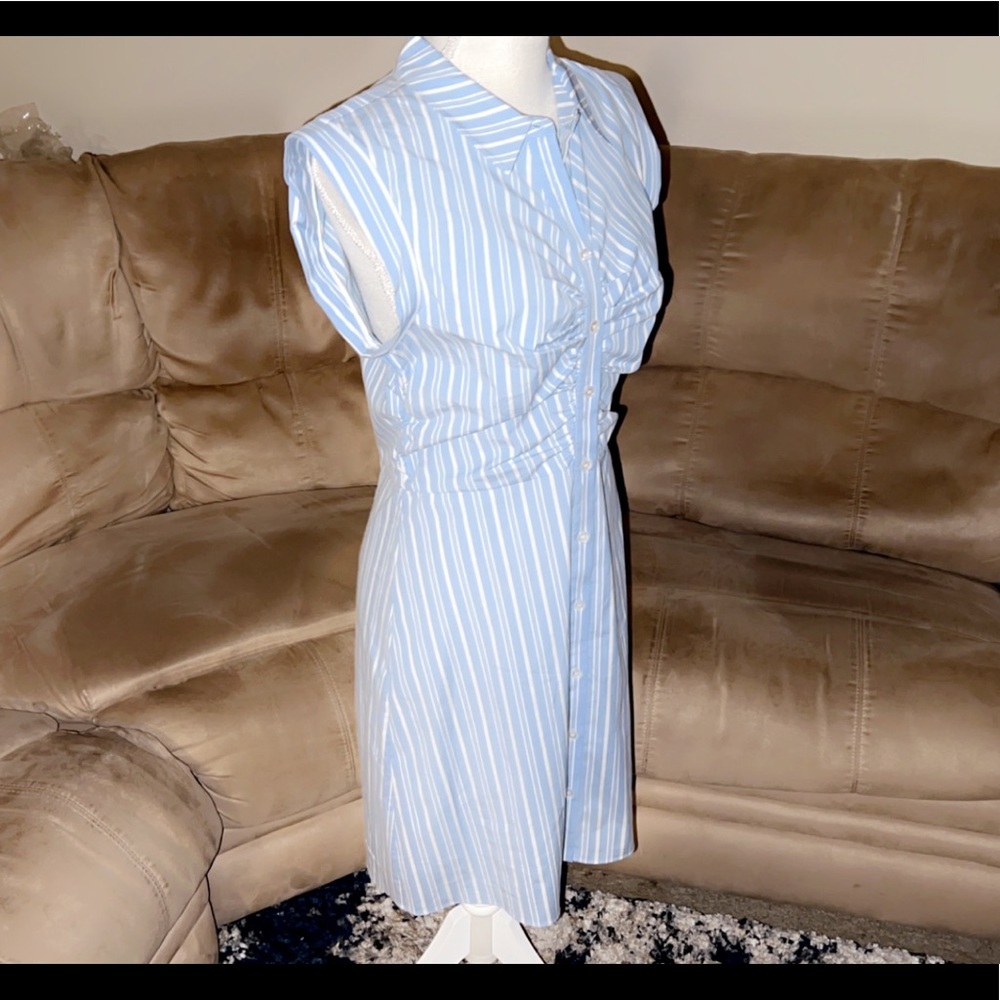 VERONICA BEARD Ferris Striped Button Up Dress - Picture 5 of 8